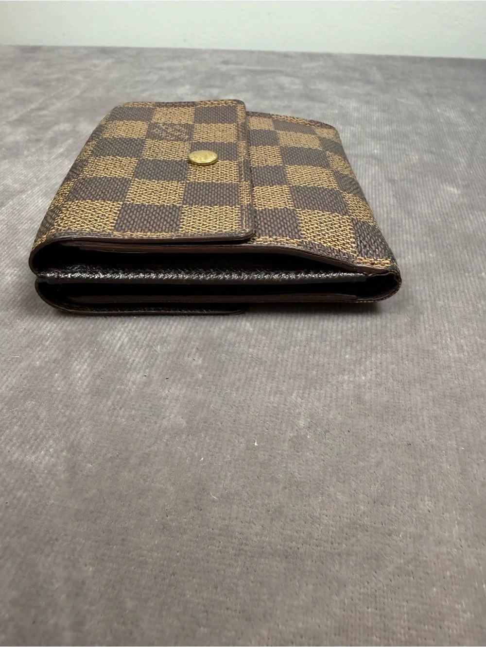 Louis Vuitton Victorine compact, envelope Wallet classic brown Damier Ebene